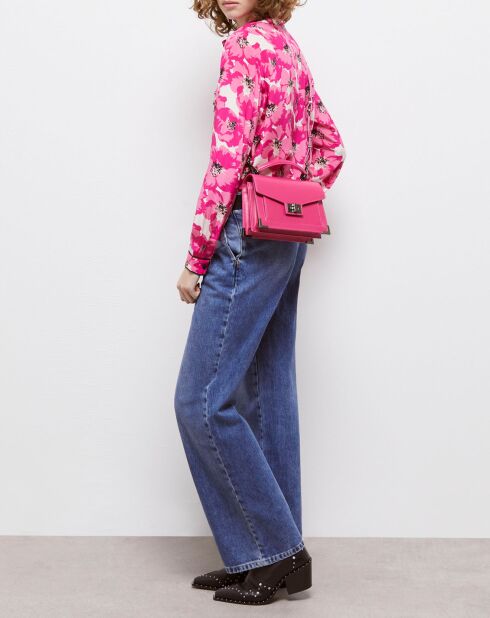 Chemise 100% Soie imprimée rose