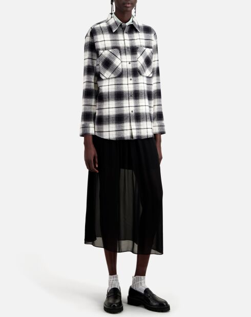 Surchemise à carreaux noir/blanc