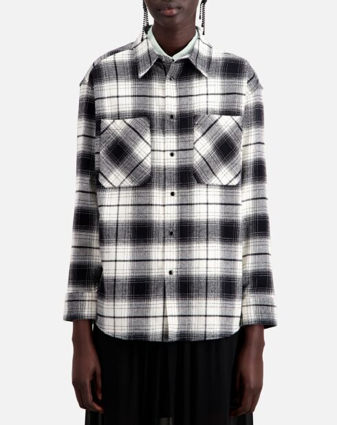 Surchemise à carreaux noir/blanc