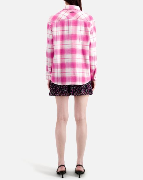 Surchemise à carreaux rose