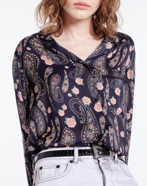 Chemise imprimée noire