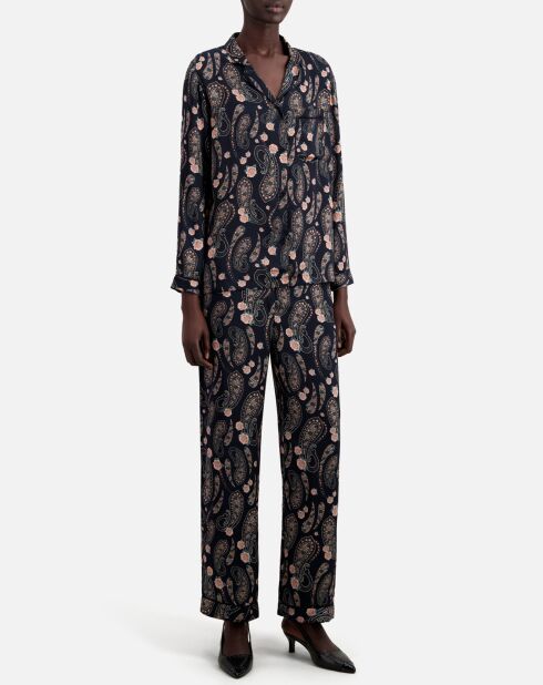 Chemise imprimée noire