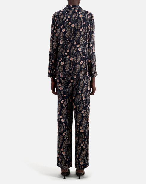 Chemise imprimée noire