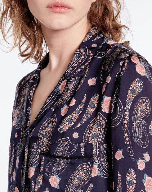 Chemise imprimée noire