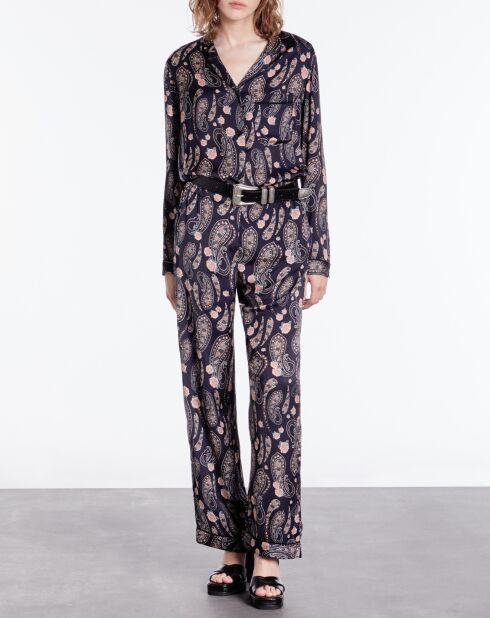 Chemise imprimée noire