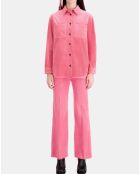Surchemise en Velours tricoté rose