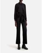 Chemise avec effet drapé noire