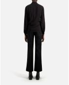 Chemise avec effet drapé noire
