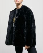 Veste en Fausse Fourrure Reversible noire