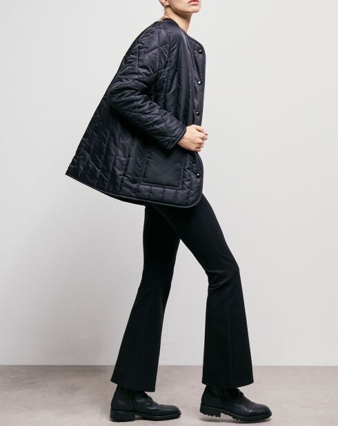 Veste en Fausse Fourrure Reversible noire