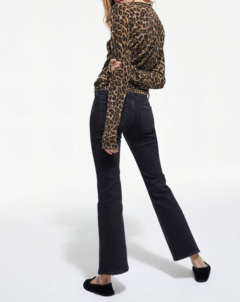 Jean Bootcut Délavé noir lavé