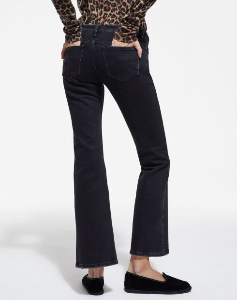 Jean Bootcut Délavé noir lavé