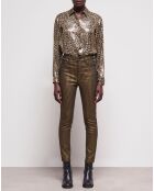 Jean slim bicolore noir