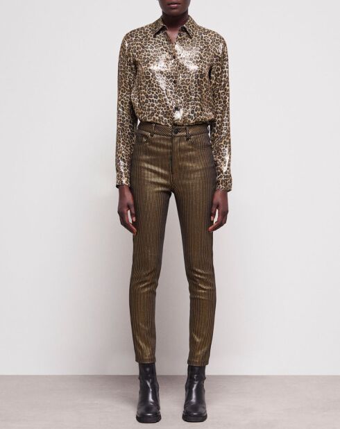 Jean slim bicolore noir