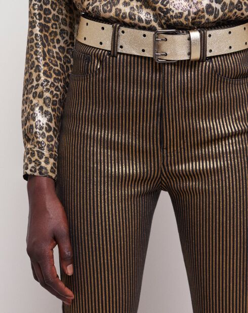 Jean slim bicolore noir