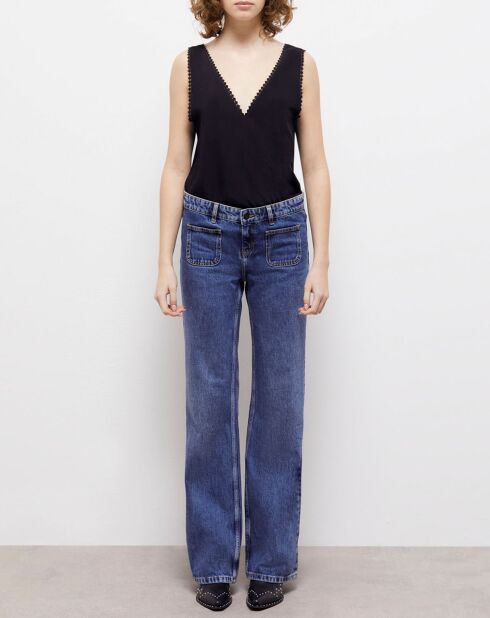 Jean flare bleu