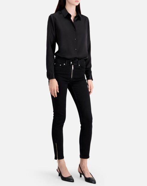 Jean slim avec zip noir