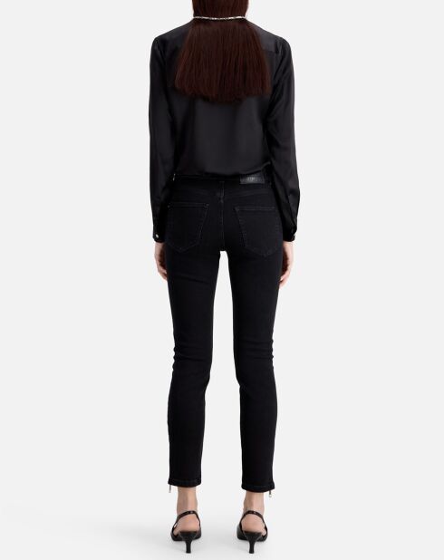 Jean slim avec zip noir