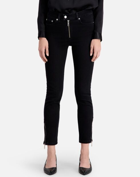 Jean slim avec zip noir