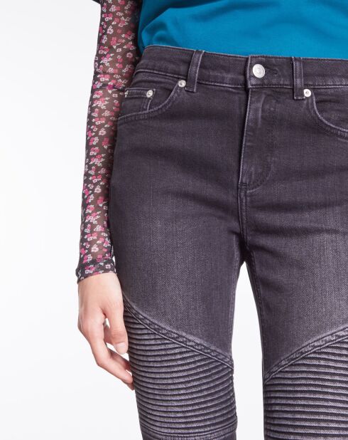Jean biker slim noir