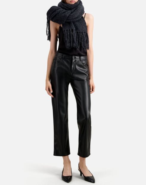 Pantalon effet Cuir noir