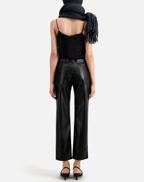 Pantalon effet Cuir noir