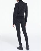 Legging Jacquard Logo All Over noir/gris foncé
