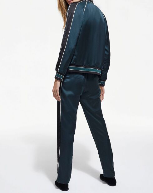 Jogging en Satin vert/marine