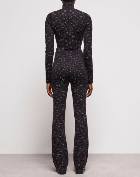 Pantalon à strass noir