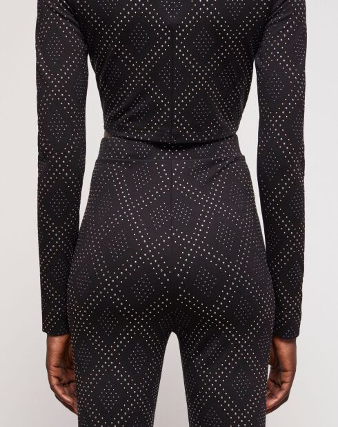 Pantalon à strass noir