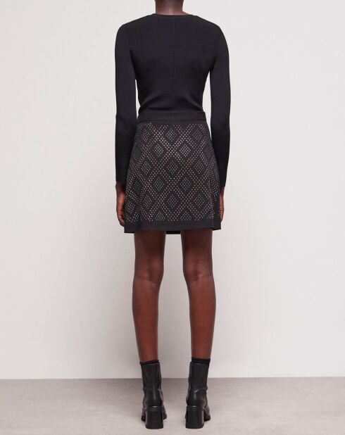 Jupe courte portefeuille noire