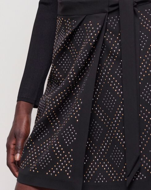 Jupe courte portefeuille noire