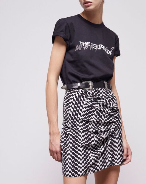 Jupe courte drapée noire