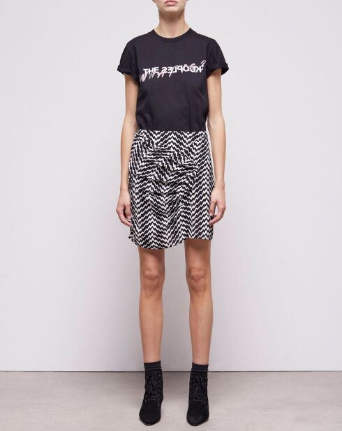 Jupe courte drapée noire