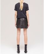 Jupe en Cuir à clous noire