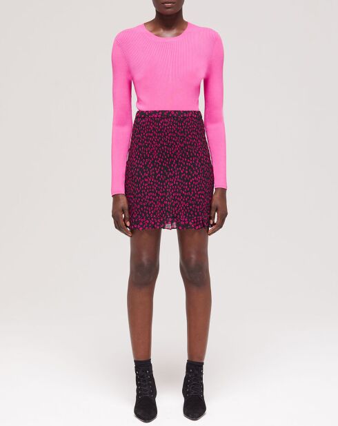 Jupe courte imprimée rose