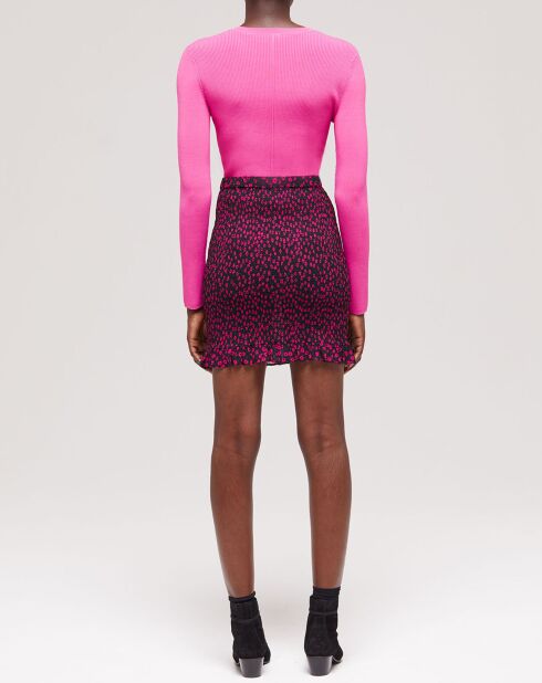 Jupe courte imprimée rose
