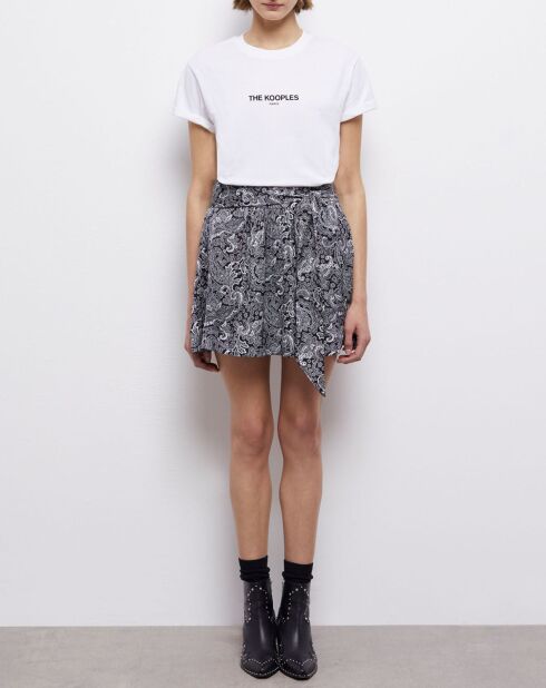Jupe courte imprimée noire