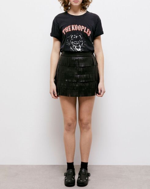 Jupe en Cuir courte noire