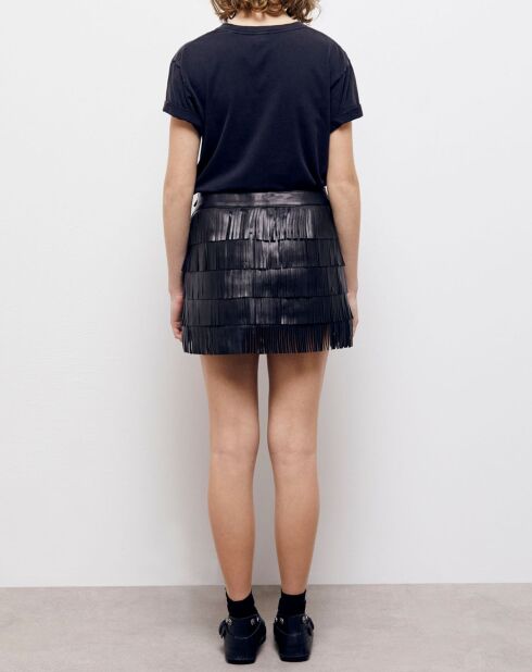 Jupe en Cuir courte noire