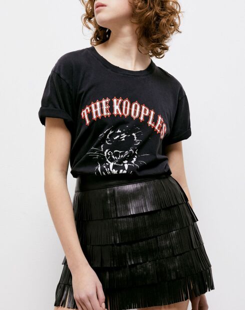 Jupe en Cuir courte noire