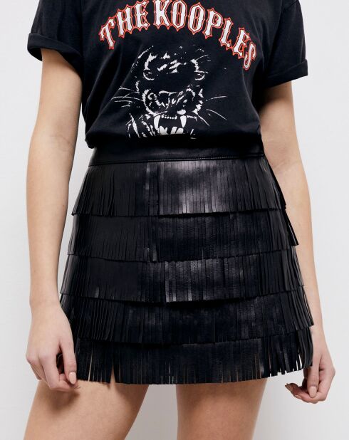 Jupe en Cuir courte noire
