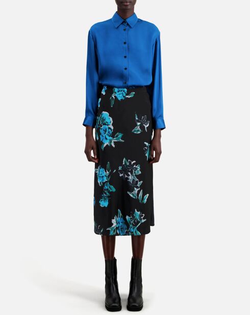 Jupe longue imprimée noire