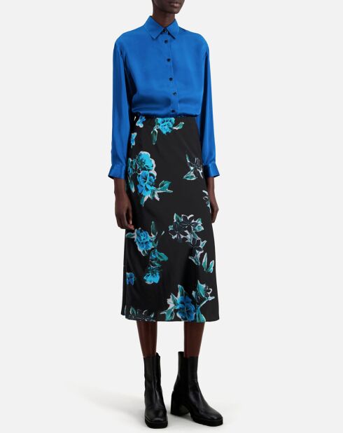 Jupe longue imprimée noire