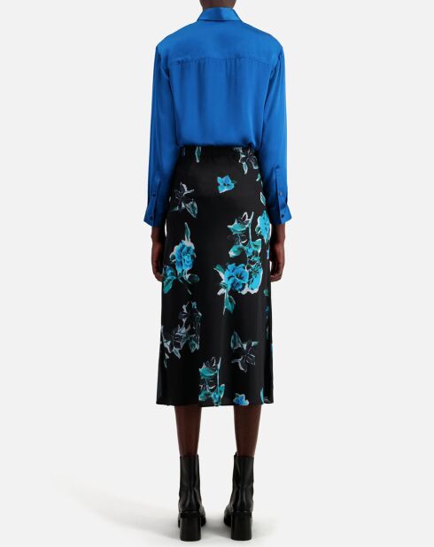 Jupe longue imprimée noire