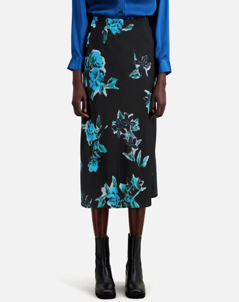 Jupe longue imprimée noire