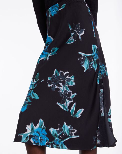 Jupe longue imprimée noire