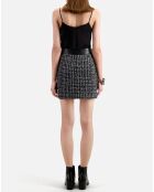 Jupe courte en Tweed noire