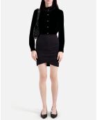 Jupe courte effet pailleté noire