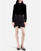 Jupe courte effet pailleté noire